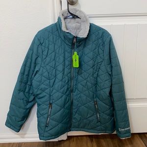 Free Country Women’s Classic Fit Quilted Jacket. Color: Green. Size: XL. NWT